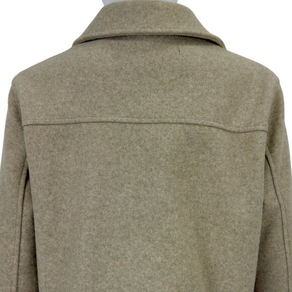 ZARA Cropped Wool-Blend Jacket — Tan Minimalist Neutral — Size Medium - Picture 10 of 11